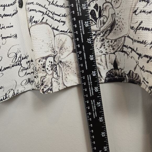 MISHCA French Garden Poplin Blouse Flare Sleeve Tie Front SMALL Boho Peasant - Picture 14 of 14